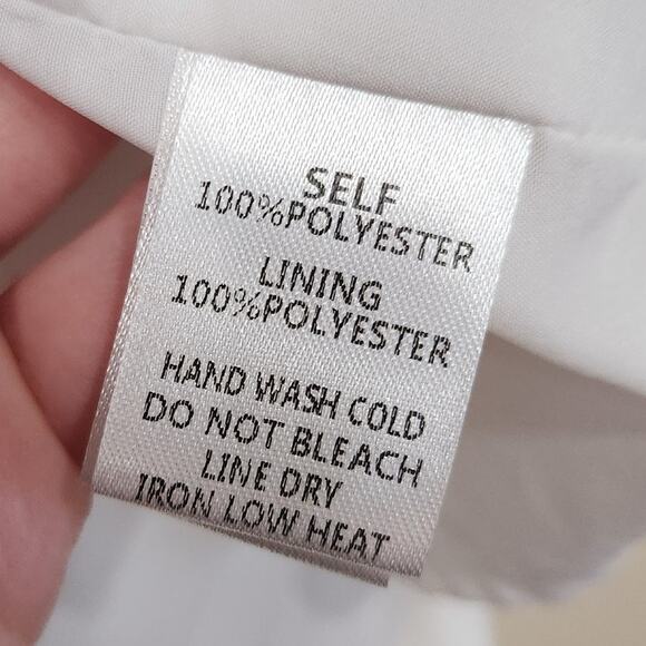 Promesa Pleated Trouser Shorts High Rise Elastic Waist Wide Leg White Medium - Picture 8 of 9